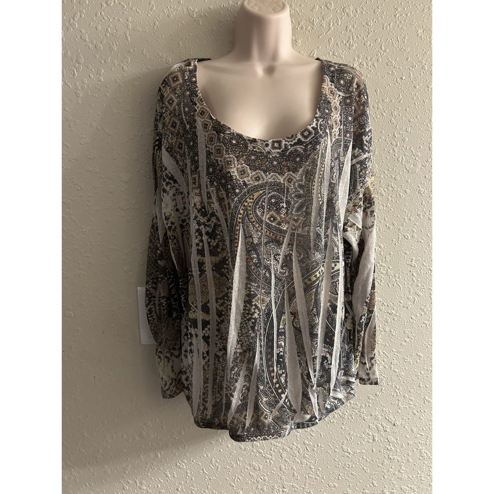New Sz 18/20 Ashley Stewart Metallic Top #1534*8